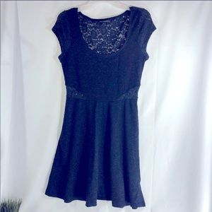 American Eagle Dress Medium Lace Metallic Skater